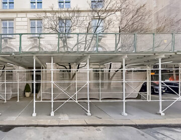 Sidewalk shed on Fifth Avenue