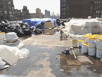 Uncompleted roof project