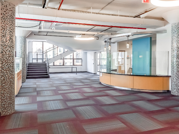 The Floating Hospital flagship clinic main lobby/reception area