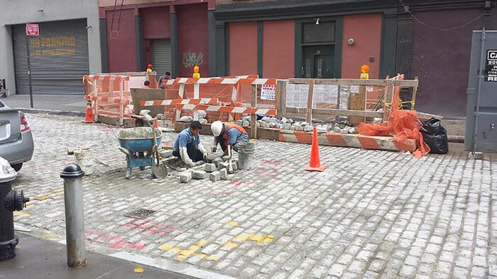 cobblestone work at 17 Hubert