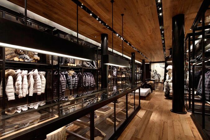 Moncler interior aisle