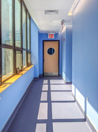 The Floating Hospital flagship clinic porthole door