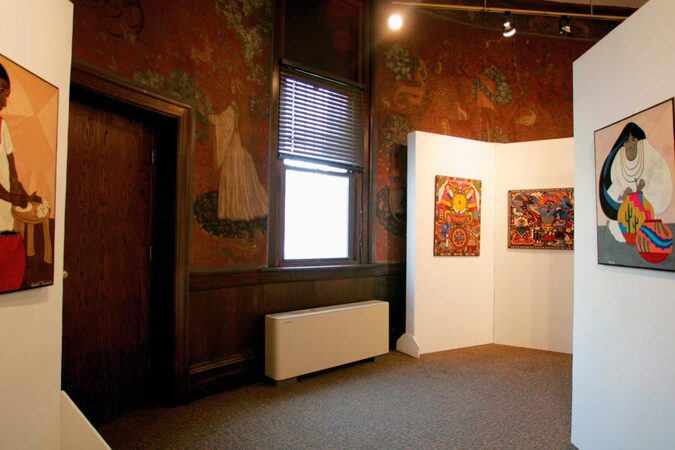 Fan coil units in the gallery