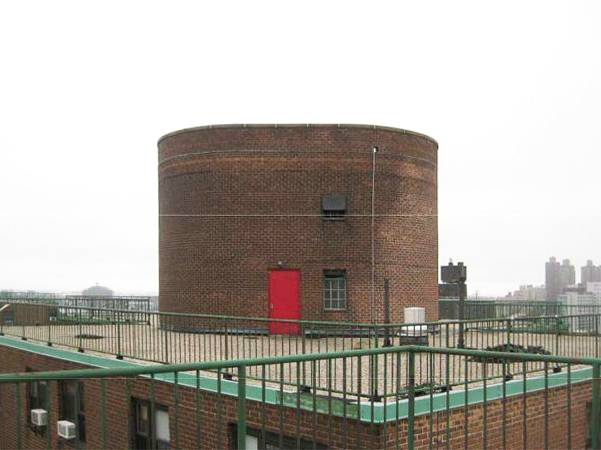 Before photo, water tower enclosure