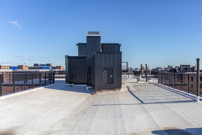 Roof bulkhead after roof replacement program completed