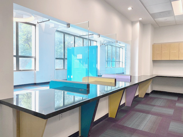 The Floating Hospital flagship clinic main reception area.