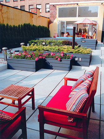 129 Duane Street penthouse addition and roof level garden installation project